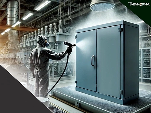 راز دوام و زیبایی تابلو برق: رنگ پودری الکترواستاتیک 7030